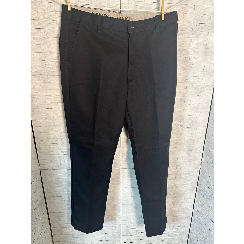 Dickies relax, fit khakis black sits below waist stretch band in waist utility